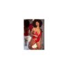 Nuisette courte rouge et string assorti 